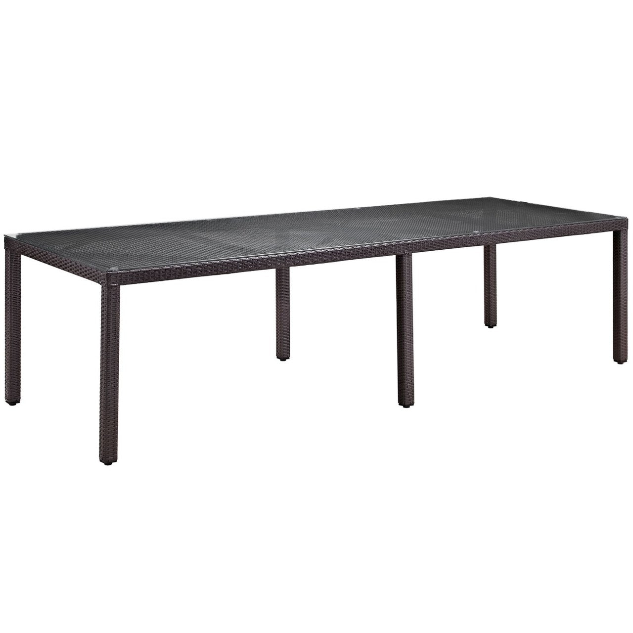 Convene Eleven PCS Outdoor Patio Dining Set, Brown, Rattan 10699