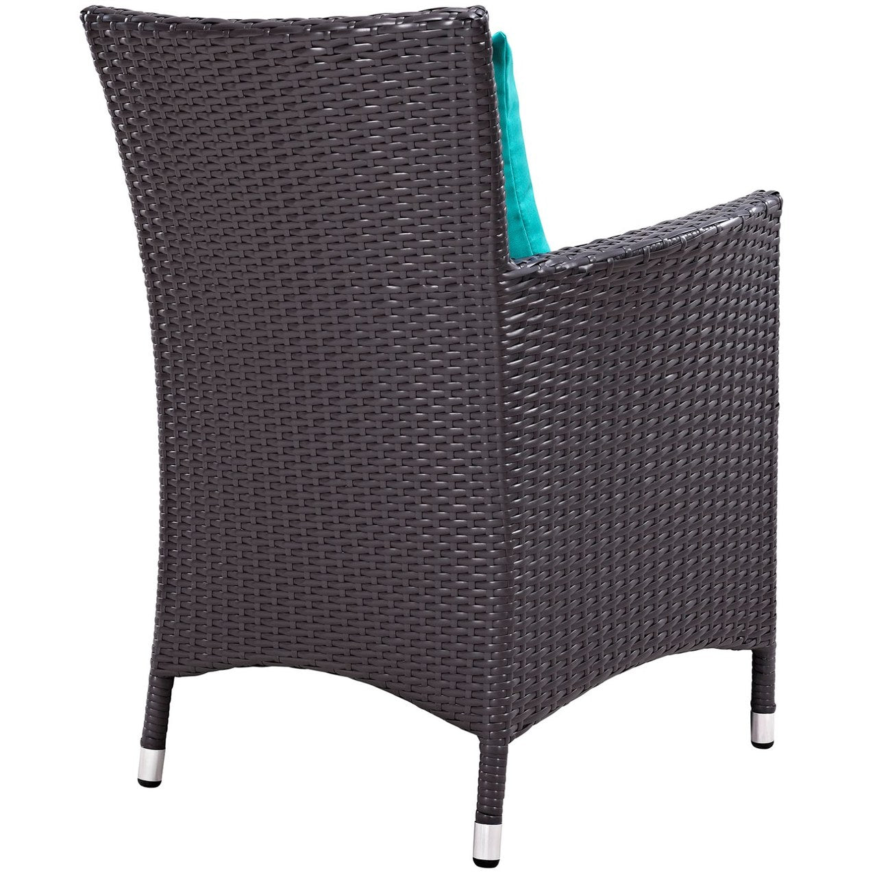 Convene Eleven PCS Outdoor Patio Dining Set, Blue, Rattan 10703