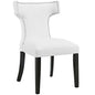 Curve Vinyl Dining Chair, White, Faux Leather 10706