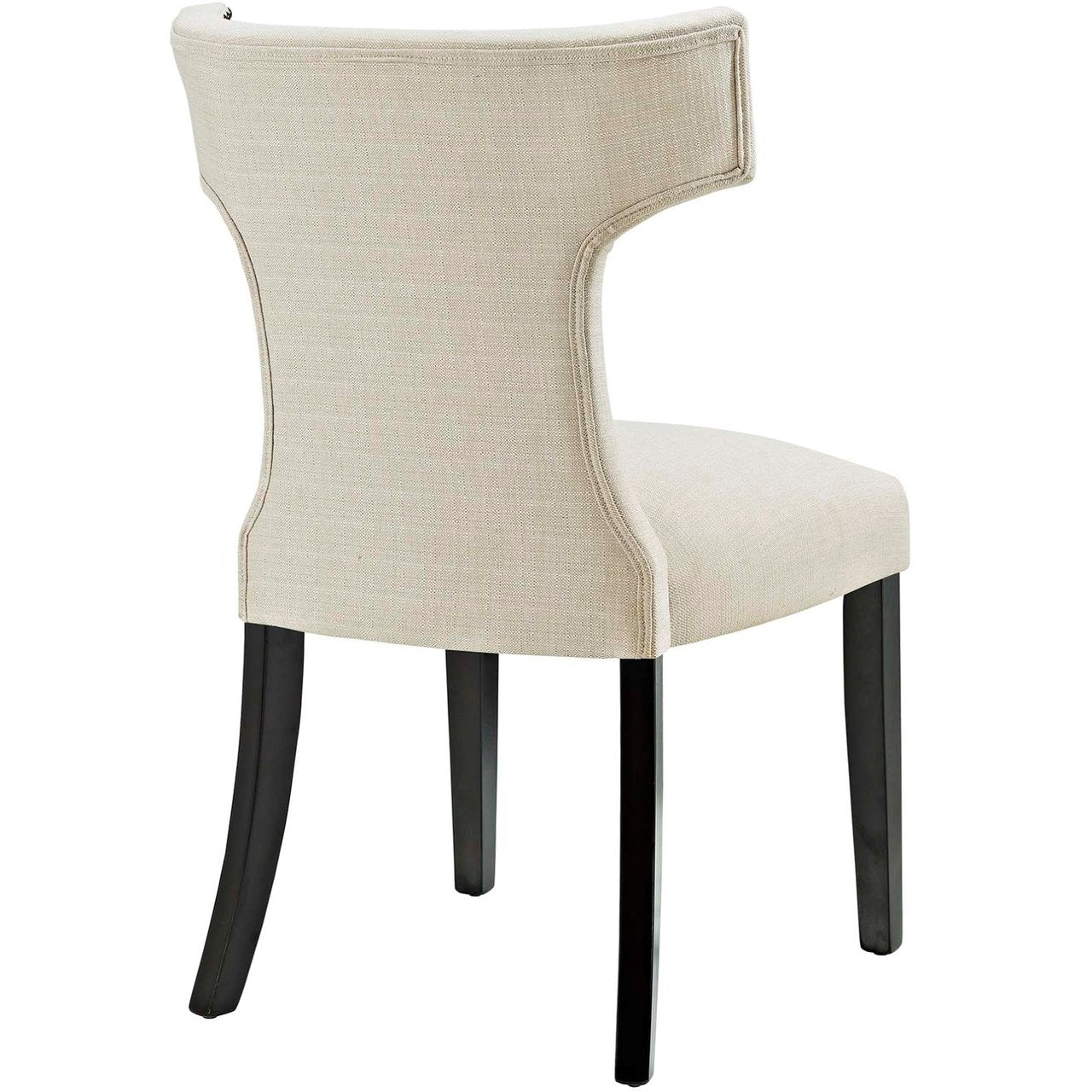 Curve Fabric Dining Chair, Beige, Fabric 10708
