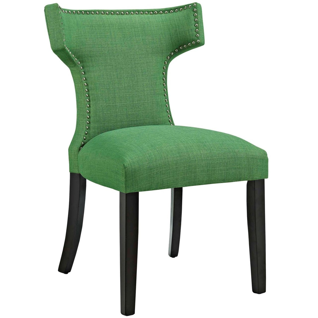Curve Fabric Dining Chair, Green, Fabric 10711