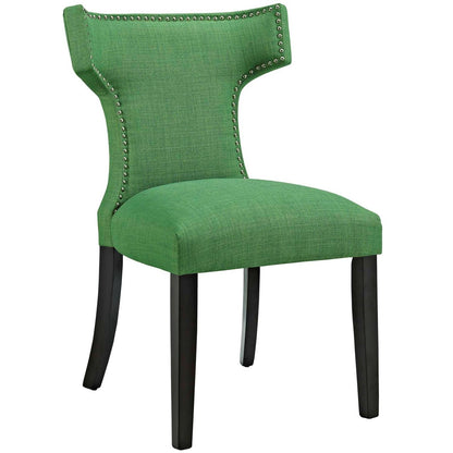 Curve Fabric Dining Chair, Green, Fabric 10711