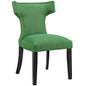 Curve Fabric Dining Chair, Green, Fabric 10711