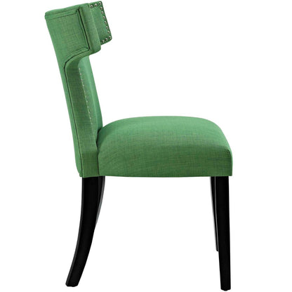 Curve Fabric Dining Chair, Green, Fabric 10711