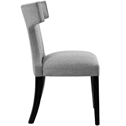 Curve Fabric Dining Chair, Grey, Fabric 10714