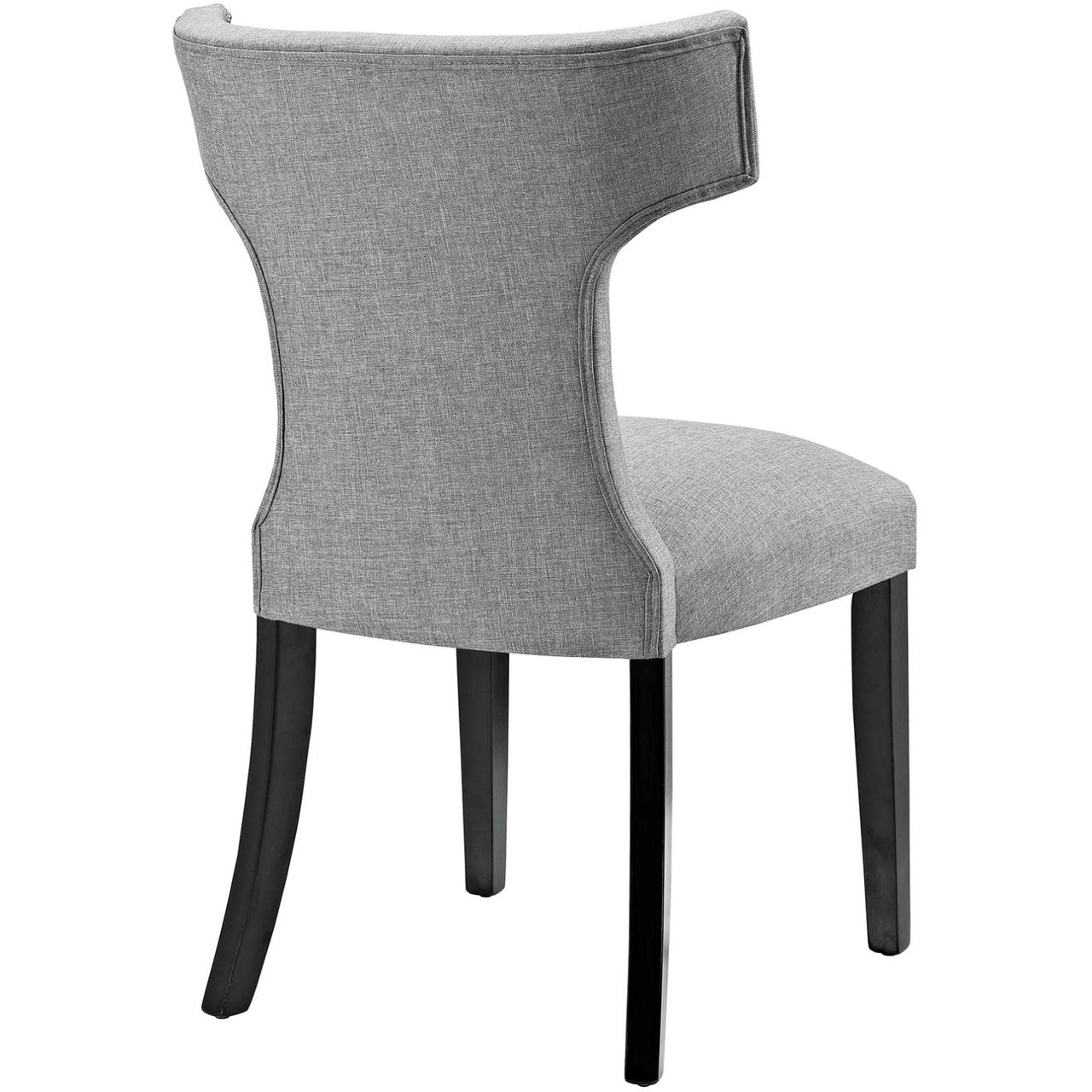 Curve Fabric Dining Chair, Grey, Fabric 10714