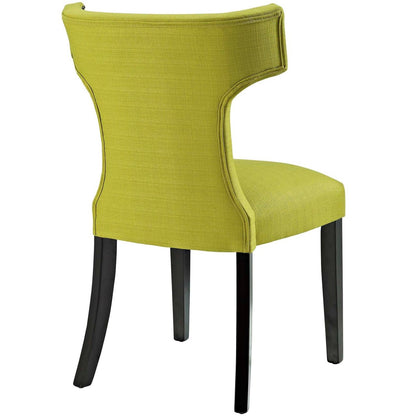Curve Fabric Dining Chair, Green, Fabric 10717
