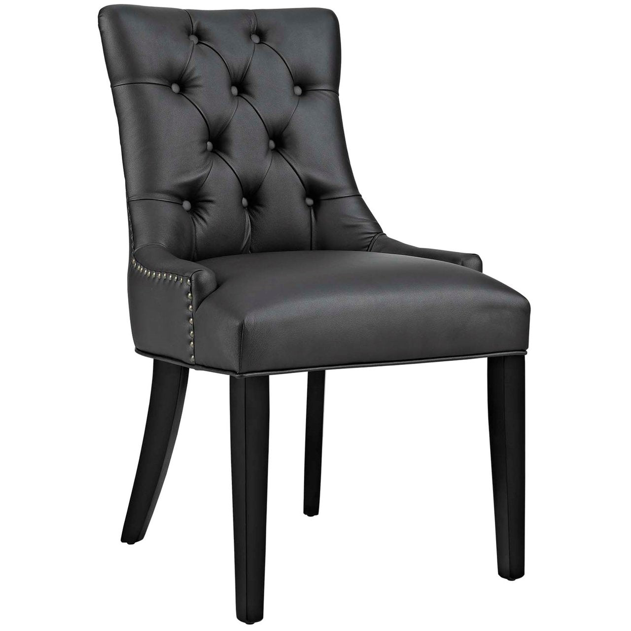 Regent Vinyl Dining Chair, Black, Faux Leather 10718