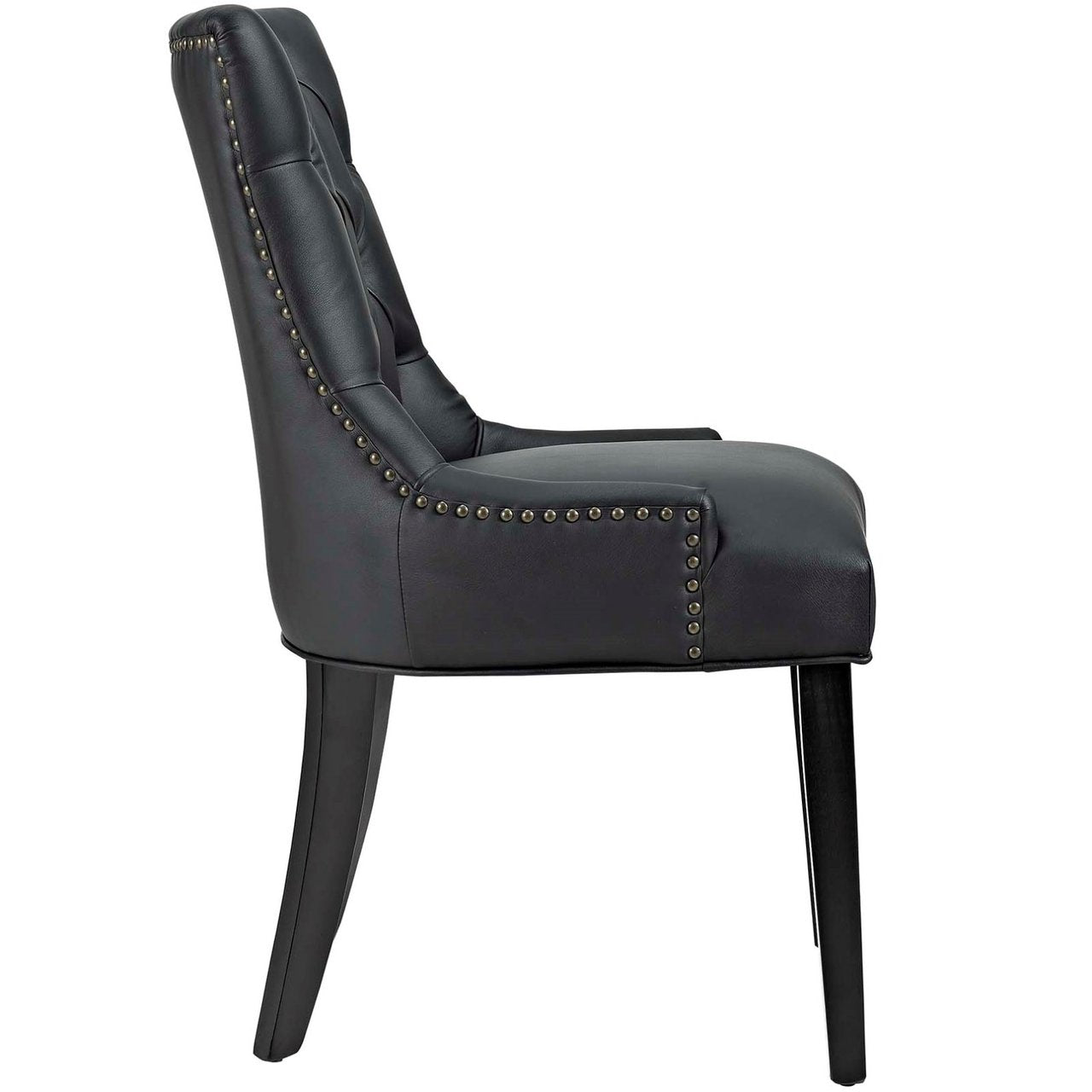 Regent Vinyl Dining Chair, Black, Faux Leather 10718