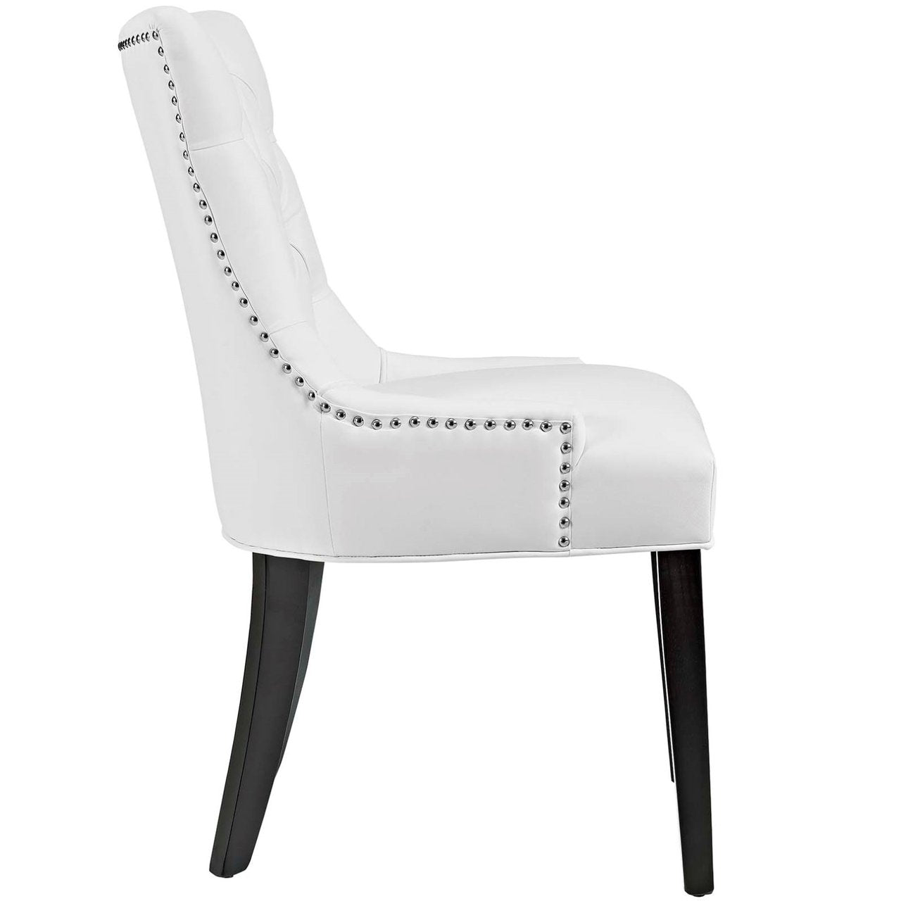 Regent Vinyl Dining Chair, White, Faux Leather 10719