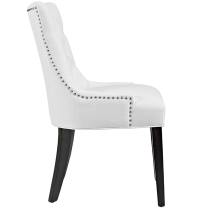 Regent Vinyl Dining Chair, White, Faux Leather 10719