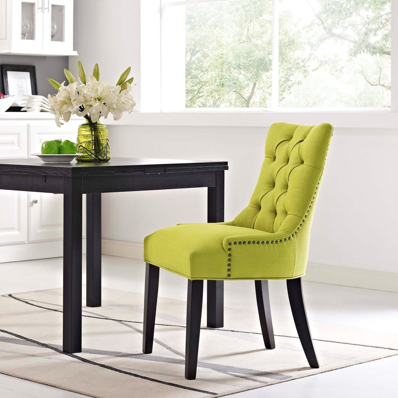 Regent Fabric Dining Chair, Green, Fabric 10730