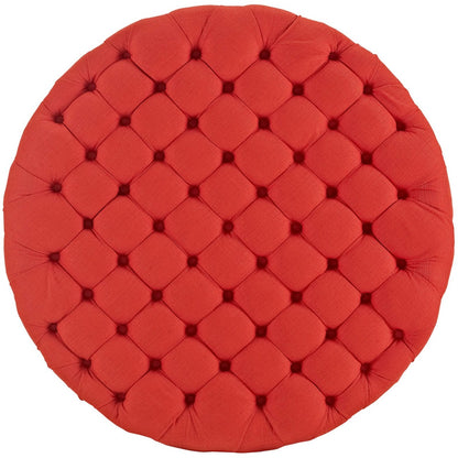 Amour Upholstered Fabric Ottoman, Red, Fabric 10733