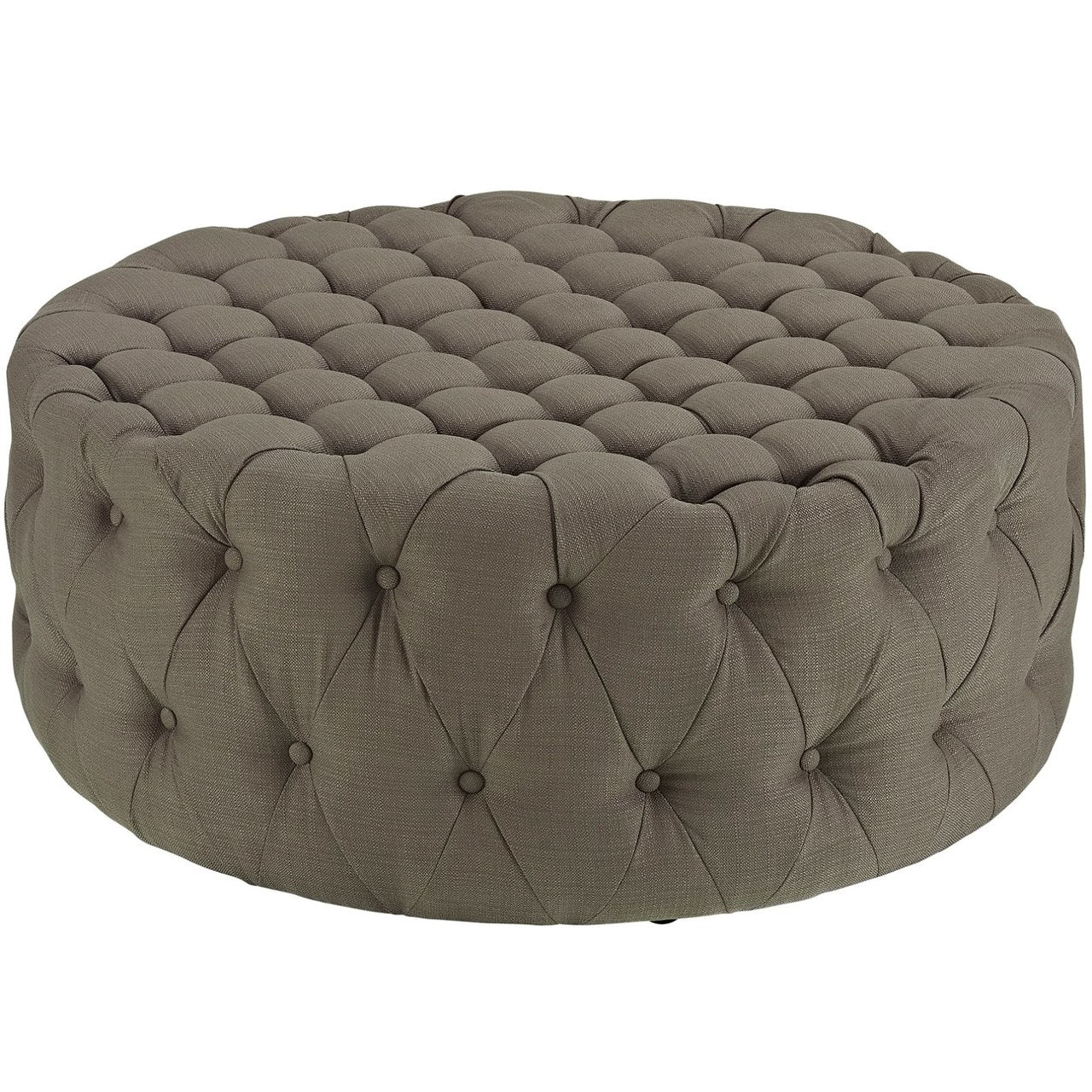 Amour Upholstered Fabric Ottoman, Grey, Fabric 10737