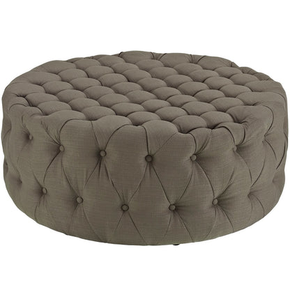 Amour Upholstered Fabric Ottoman, Grey, Fabric 10737