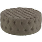 Amour Upholstered Fabric Ottoman, Grey, Fabric 10737