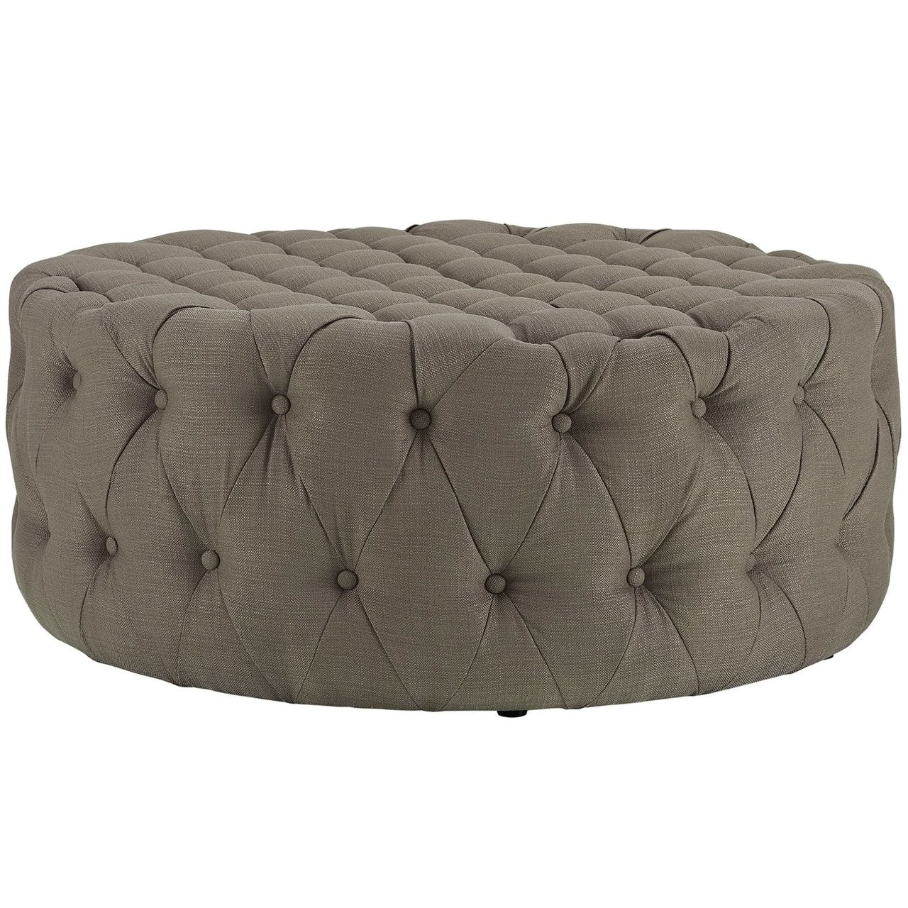 Amour Upholstered Fabric Ottoman, Grey, Fabric 10737