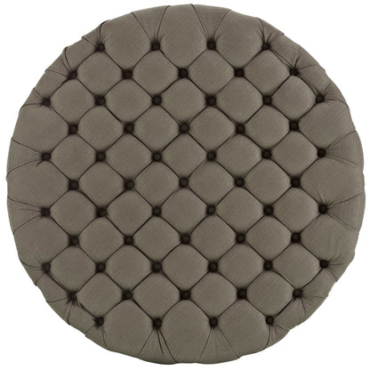 Amour Upholstered Fabric Ottoman, Grey, Fabric 10737
