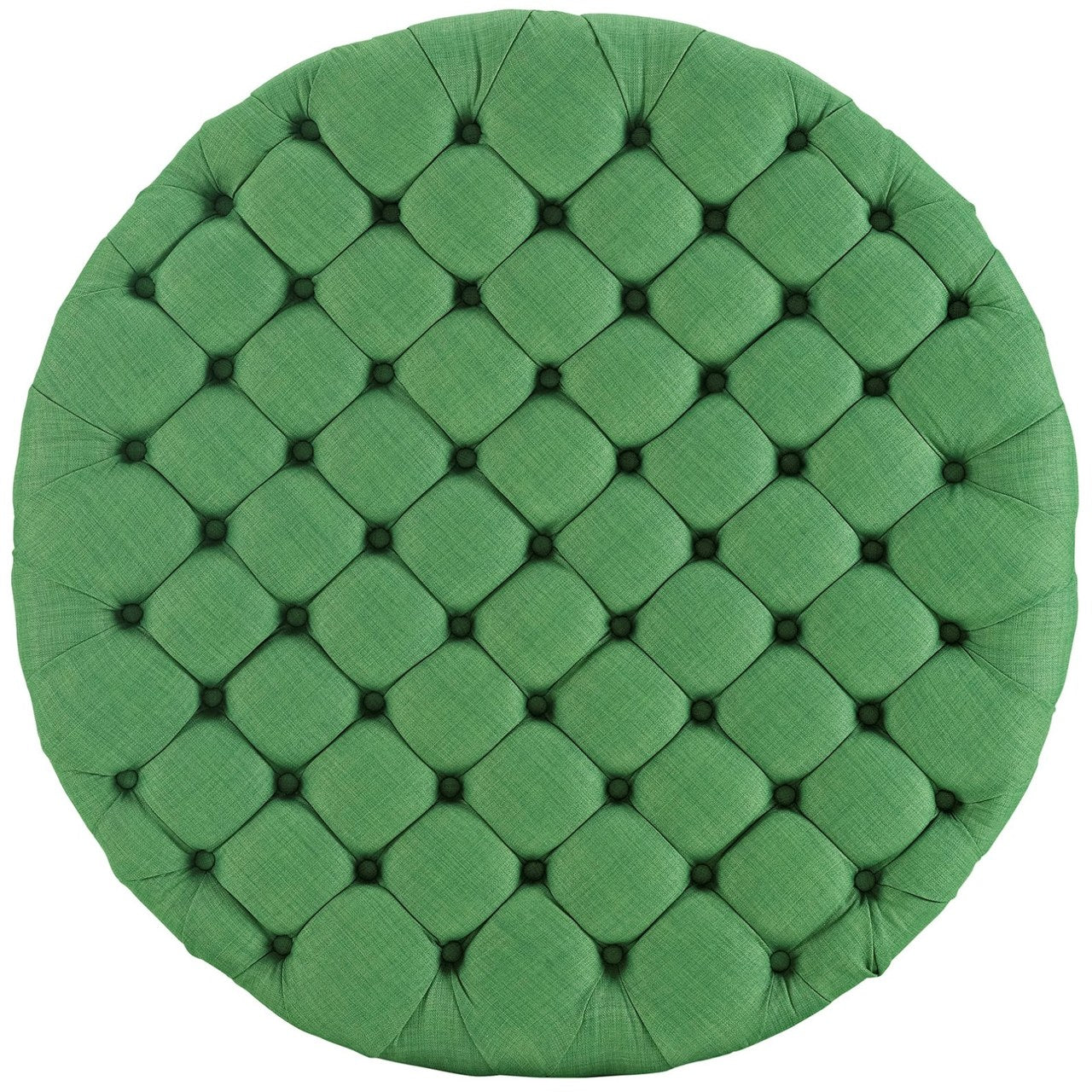 Amour Upholstered Fabric Ottoman, Green, Fabric 10738