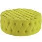 Amour Upholstered Fabric Ottoman, Green, Fabric 10746