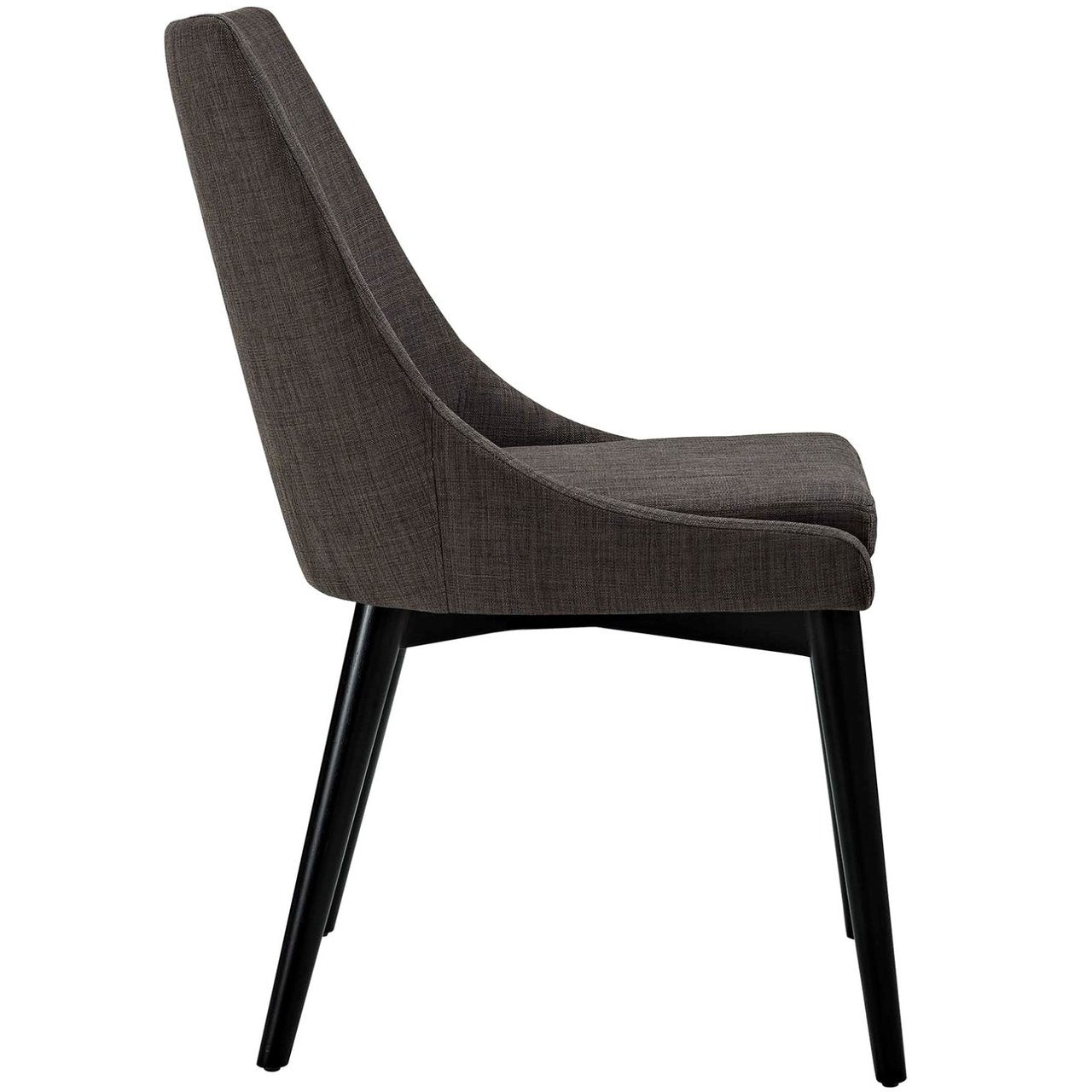 Viscount Fabric Dining Chair, Brown, Fabric 10751