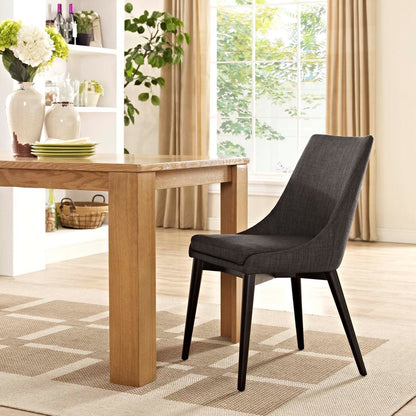 Viscount Fabric Dining Chair, Brown, Fabric 10751