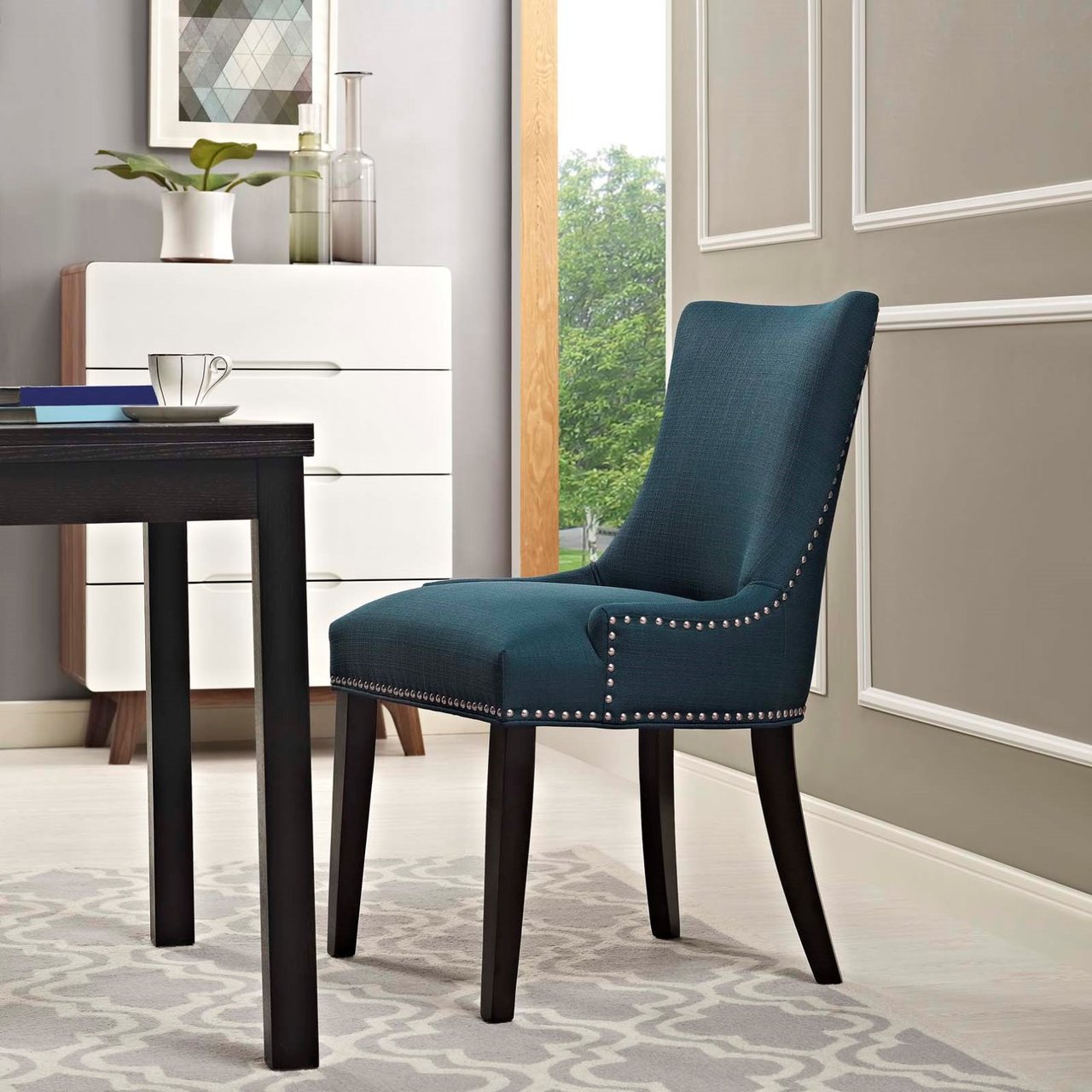 Marquis Fabric Dining Chair, Navy, Fabric 10762