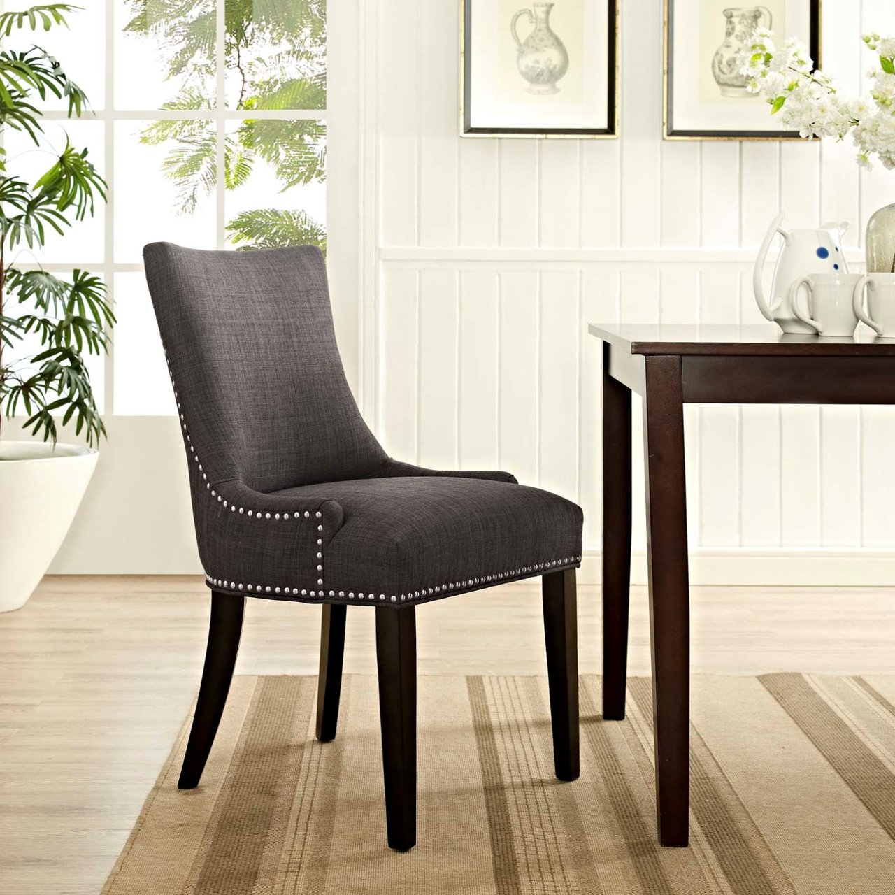 Marquis Fabric Dining Chair, Brown, Fabric 10764