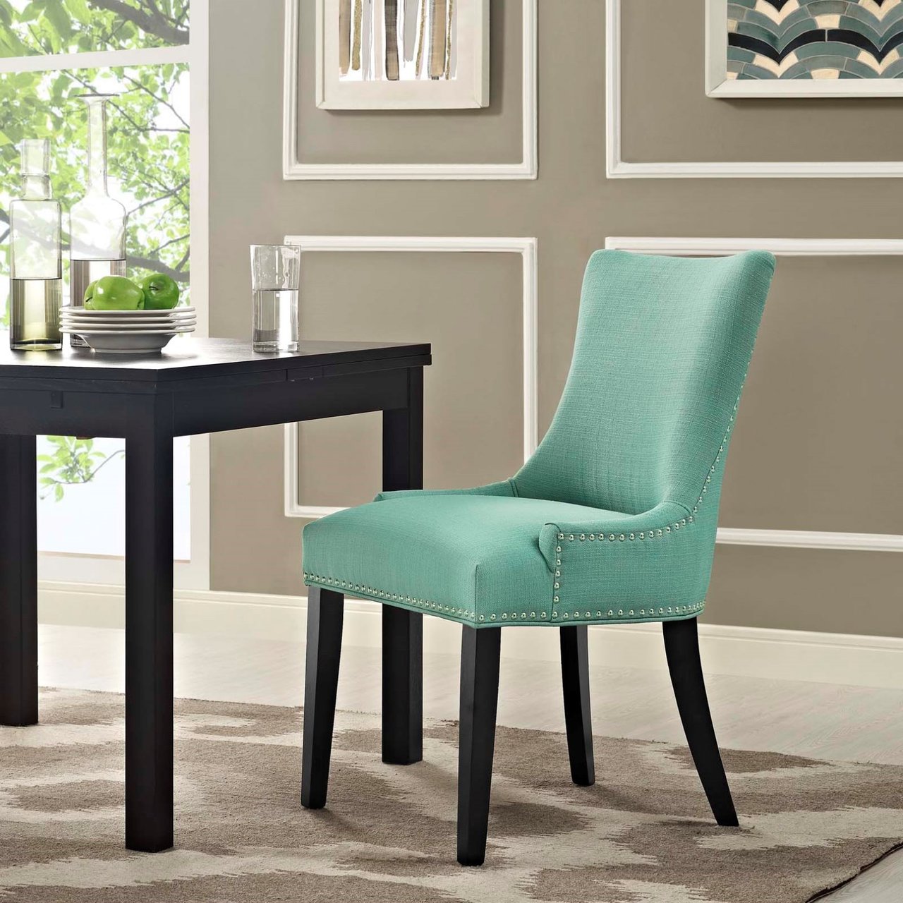 Marquis Fabric Dining Chair, Blue, Fabric 10768