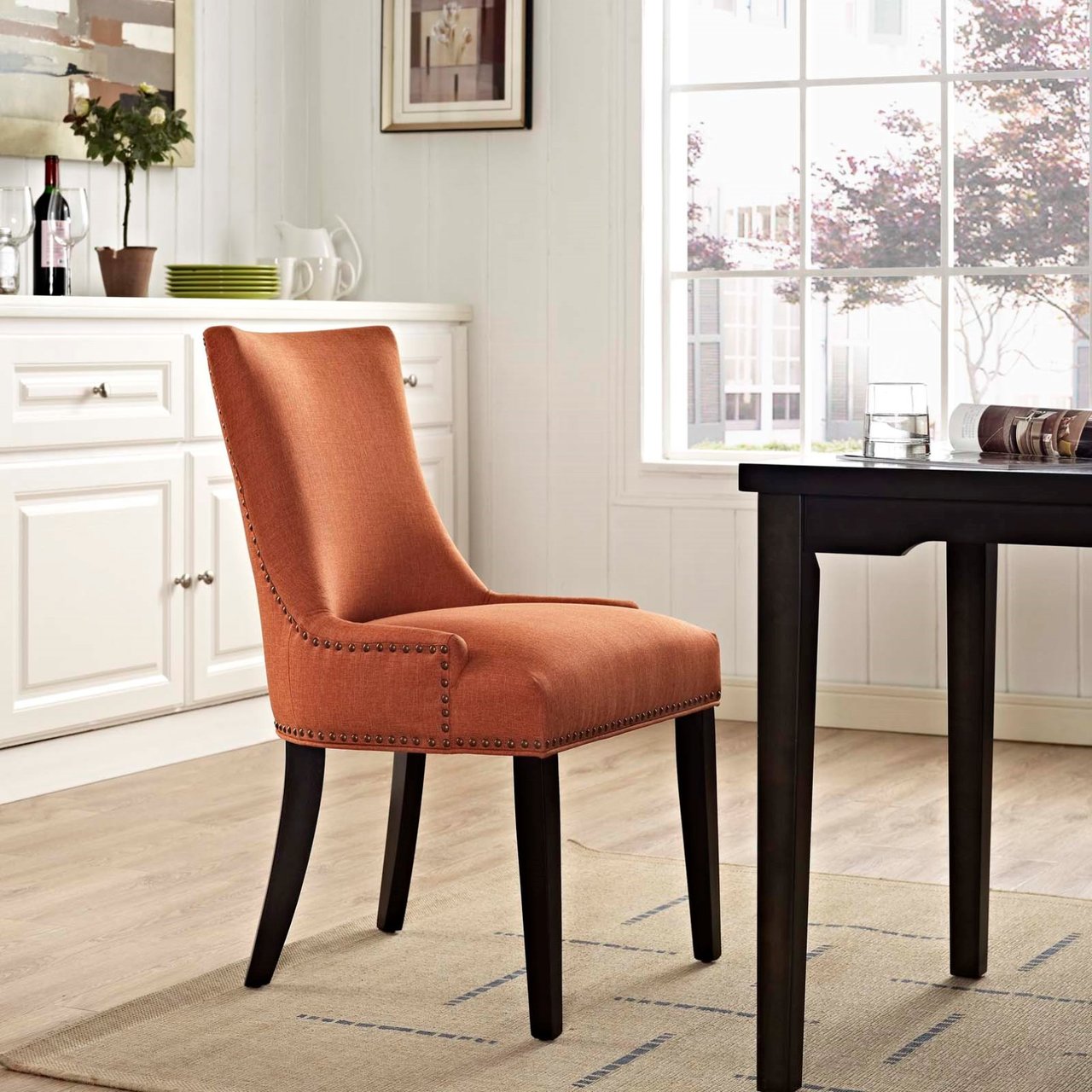 Marquis Fabric Dining Chair, Orange, Fabric 10770