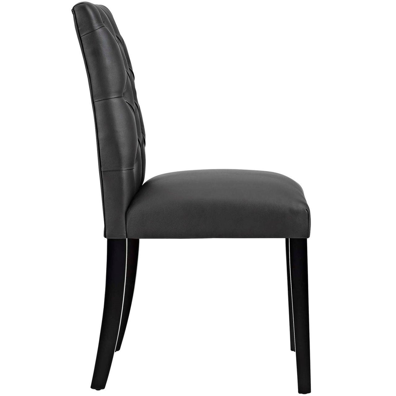 Duchess Vinyl Dining Chair, Black, Faux Leather 10773