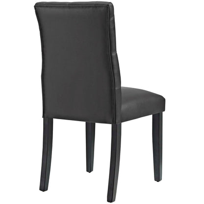 Duchess Vinyl Dining Chair, Black, Faux Leather 10773