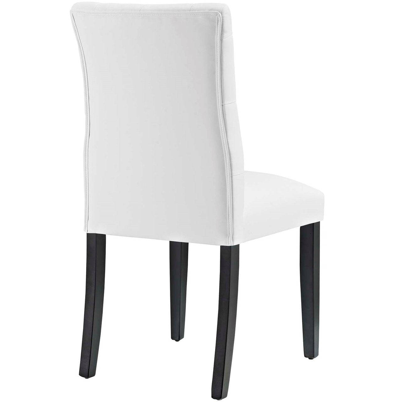 Duchess Vinyl Dining Chair, White, Faux Leather 10774