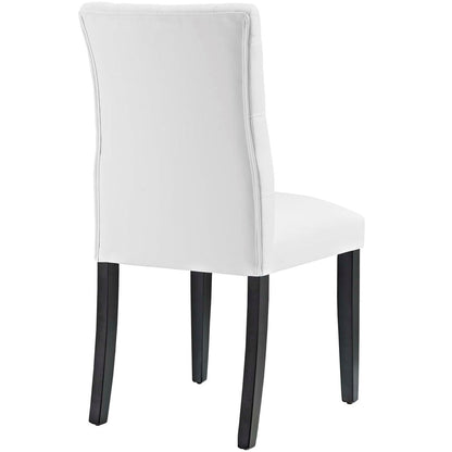 Duchess Vinyl Dining Chair, White, Faux Leather 10774