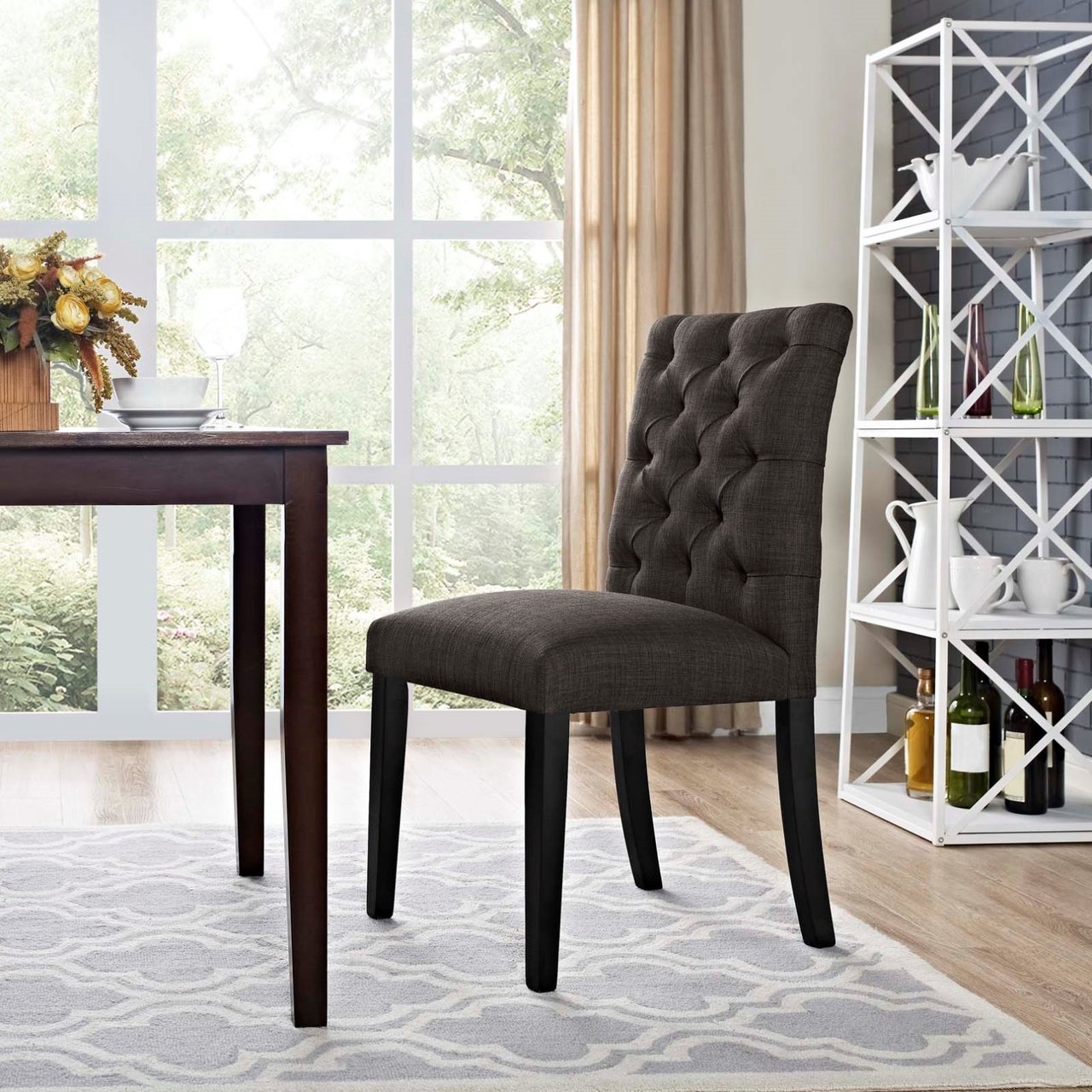 Duchess Fabric Dining Chair, Brown, Fabric 10777