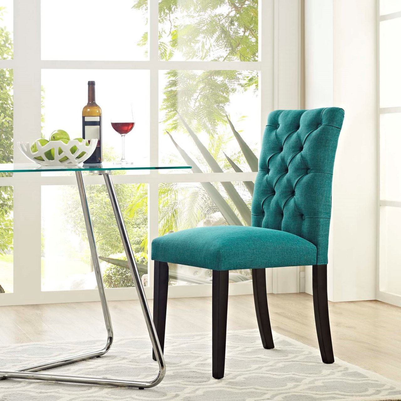 Duchess Fabric Dining Chair, Blue, Fabric 10784