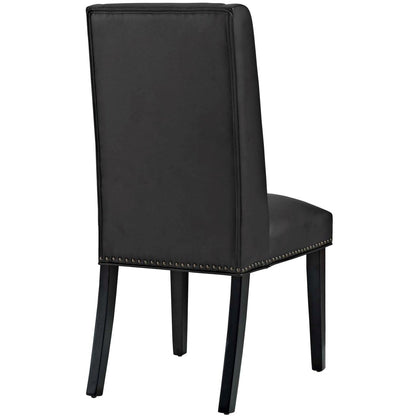 Baron Vinyl Dining Chair, Black, Faux Leather 10786