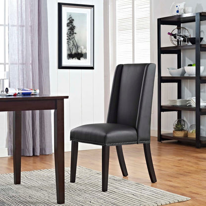 Baron Vinyl Dining Chair, Black, Faux Leather 10786