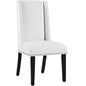 Baron Vinyl Dining Chair, White, Fabric 10787