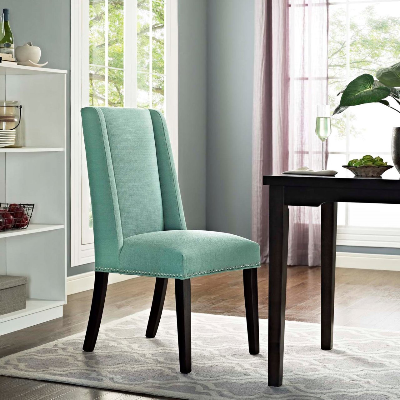 Baron Fabric Dining Chair, Blue, Fabric 10794