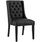 Baronet Vinyl Dining Chair, Black, Faux Leather 10799