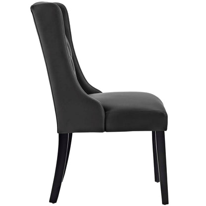 Baronet Vinyl Dining Chair, Black, Faux Leather 10799