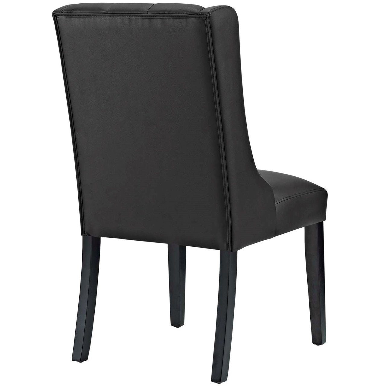 Baronet Vinyl Dining Chair, Black, Faux Leather 10799