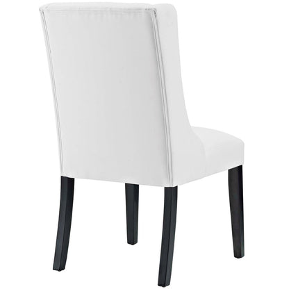Baronet Vinyl Dining Chair, White, Fabric 10800