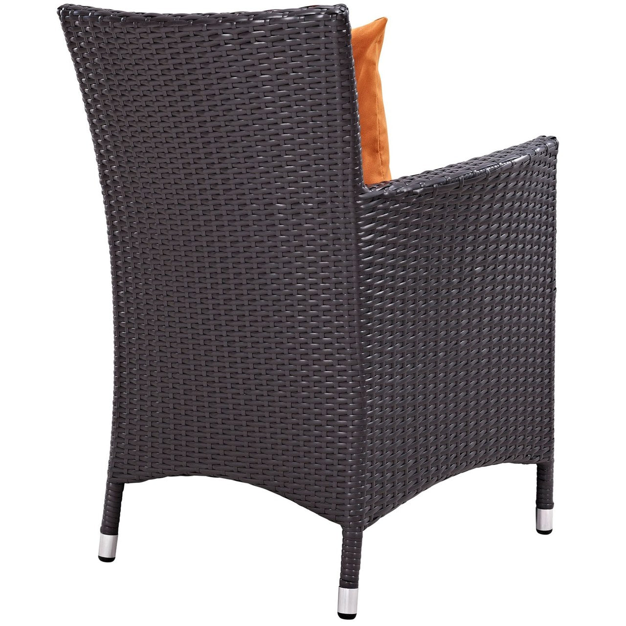 Convene Eleven PCS Outdoor Patio Dining Set, Orange, Rattan 10810