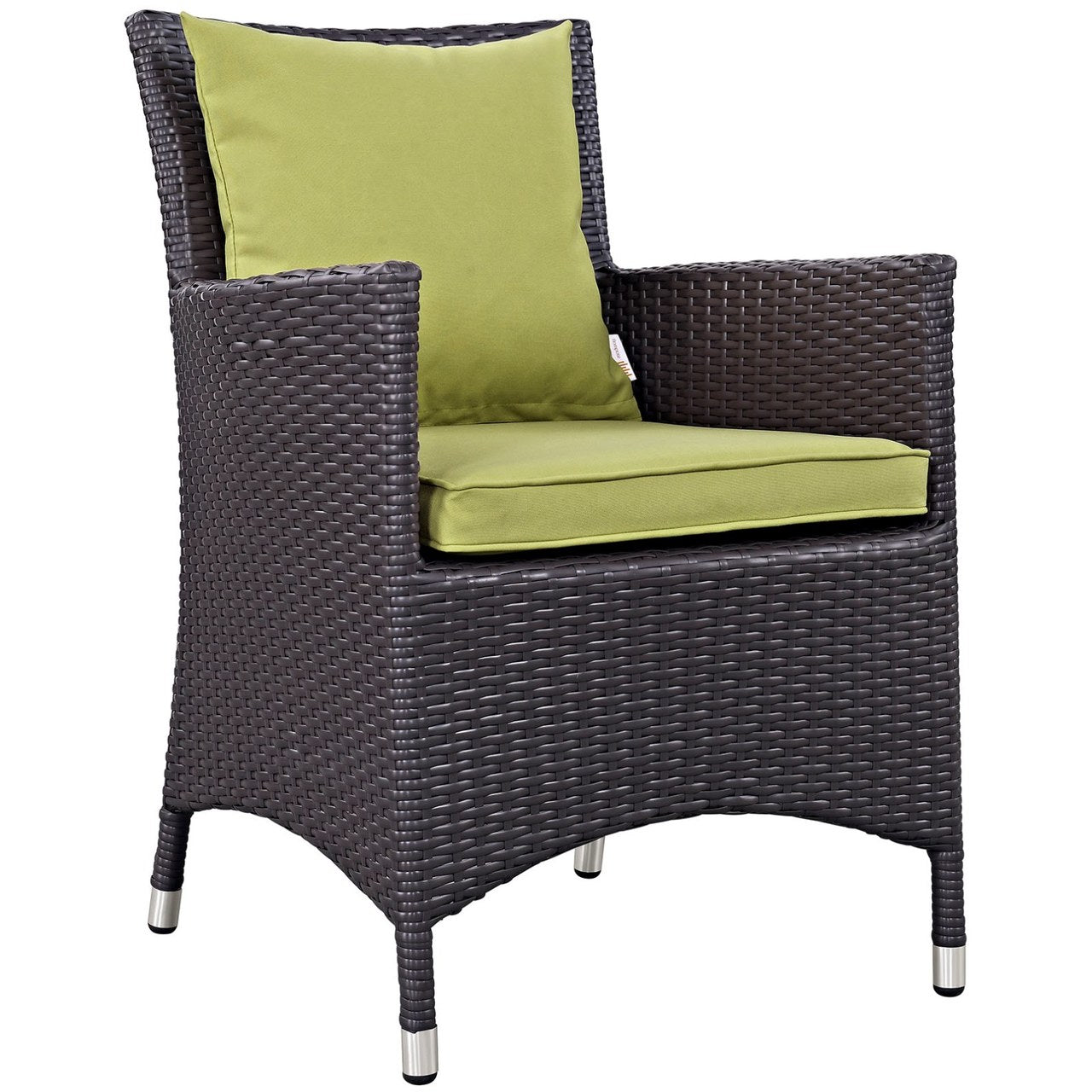 Convene Eleven PCS Outdoor Patio Dining Set, Green, Rattan 10811