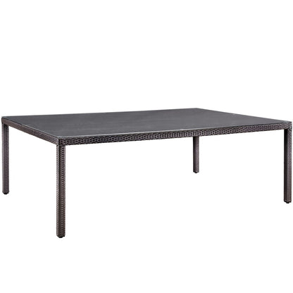 Convene Eleven PCS Outdoor Patio Dining Set, Red, Rattan 10812