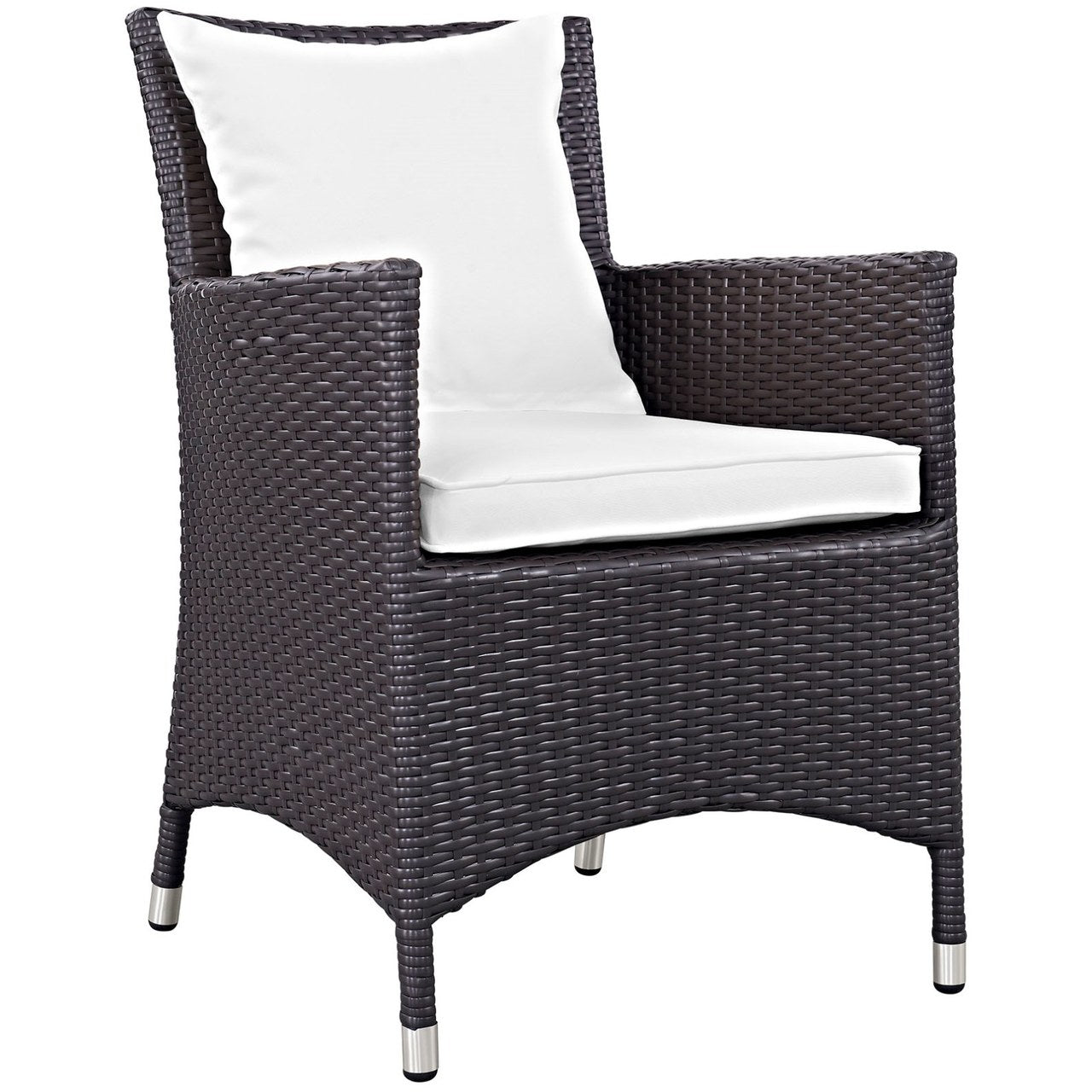 Convene Eleven PCS Outdoor Patio Dining Set, White, Rattan 10814