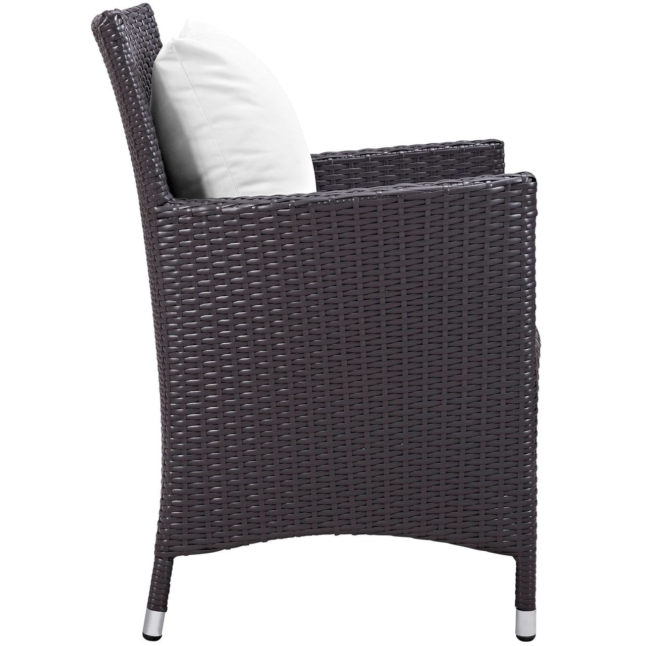 Convene Eleven PCS Outdoor Patio Dining Set, White, Rattan 10814