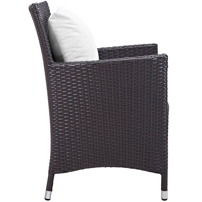 Convene Eleven PCS Outdoor Patio Dining Set, White, Rattan 10814